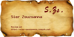 Sier Zsuzsanna névjegykártya