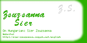 zsuzsanna sier business card
